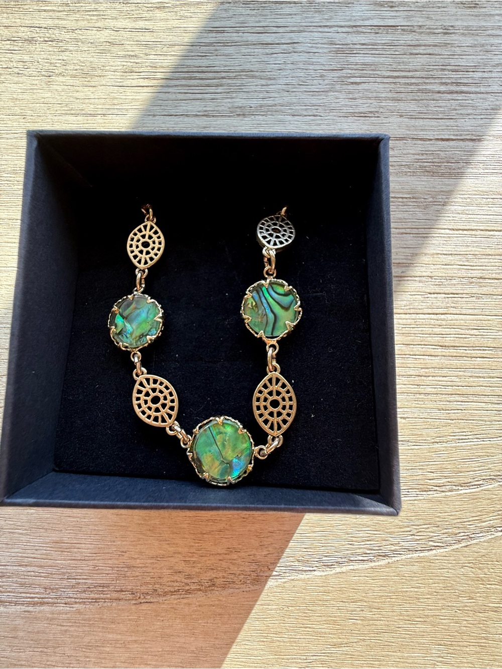 Gold-Plated Abalone Necklace